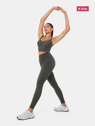 PowerBand Resistance Leggings (Reversible Wear)